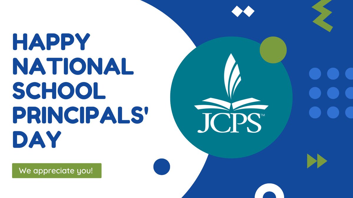 🎉 Happy National School Principals' Day! 

Thank you to our JCPS principals for their phenomenal leadership and tireless dedication to JCPS students, staff, and families! #WeAreJCPS