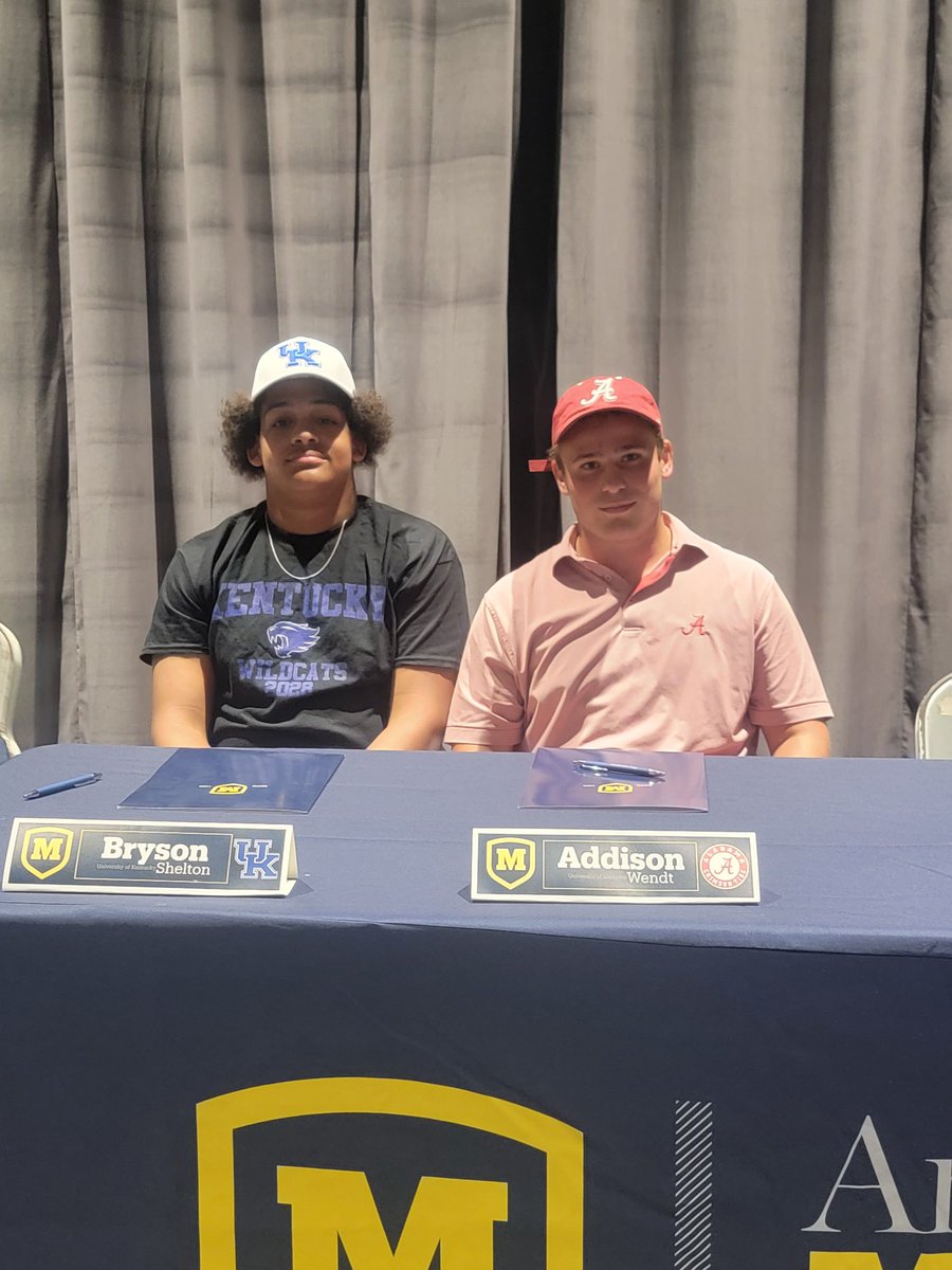 MoellerRugby's tweet photo. Congratulations to @brysonshelton58 for signing with @WildcatRFC and @7_addison7 for signing with @AlabamaRugby 
We are extremely proud of both them for the young men that have become and wish them nothing but luck next season #SECBOYS #SouthKnowsRugby #FallisforRugbyNotTailgates https://t.co/AM0TLVrCfe
