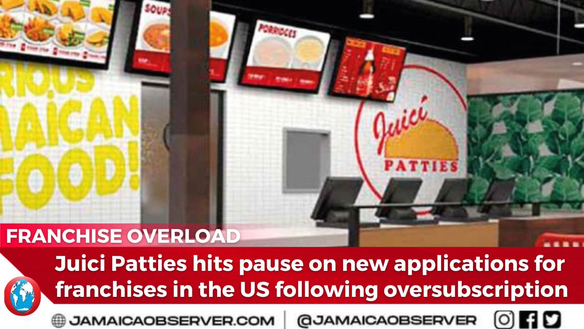 In light of what appears to be an “overwhelming demand for franchises in the US”, local patty company Juici Beef Limited said it has had to close off applications for the remainder of this year.
jamaicaobserver.com/2024/05/01/fra…