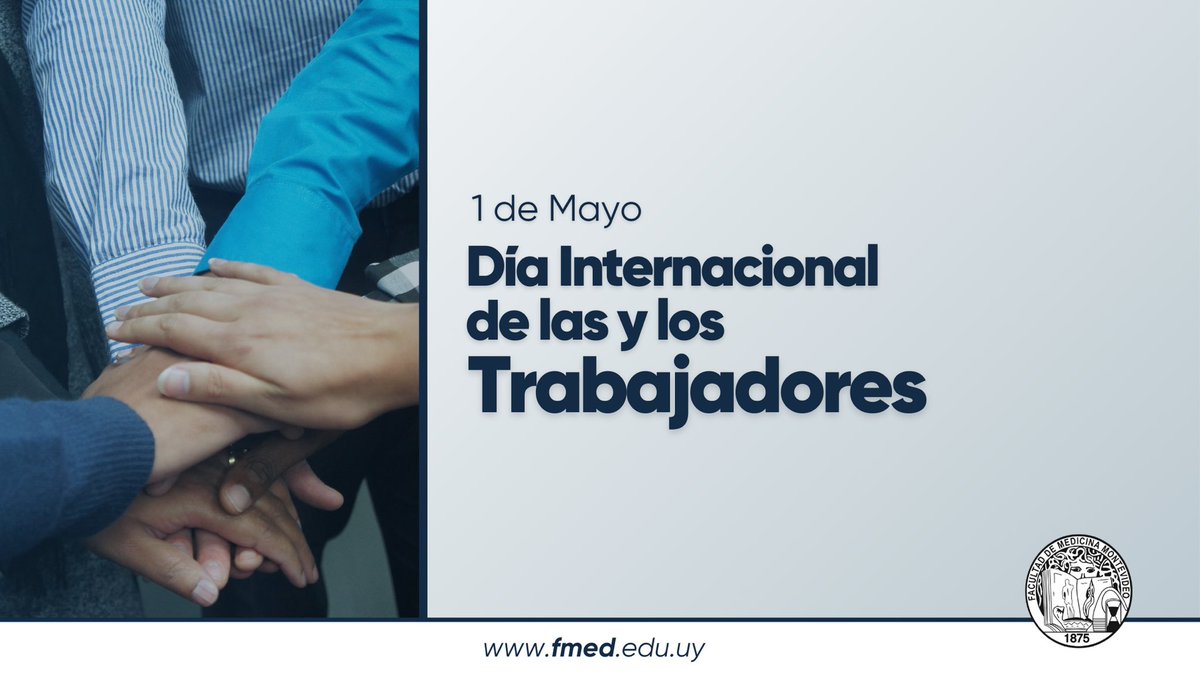 1 de mayo, día de las y los trabajadores que hacen que esta casa de estudios se esté convirtiendo en la Universidad que queremos. 

La Facultad de Medicina saluda y agradece a sus funcionarios y funcionarias docentes y TAS por sus años de trabajo y dedicación a la institución.