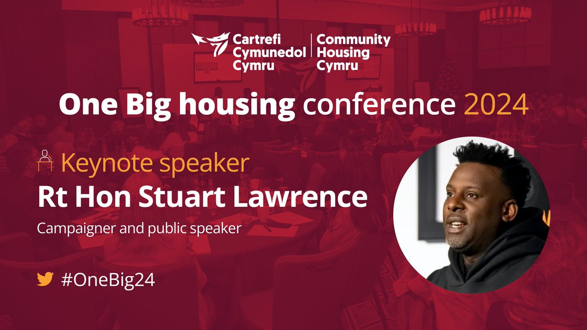 We're pleased to announce RT Hon Stuart Lawrence @sal2nd as our keynote speaker for #OneBig24. Stuart will share his story and his family's experience of racism and institutional bias, tackling trauma, and remaining resilient. Agenda and tickets here: chcymru.org.uk/events-trainin…