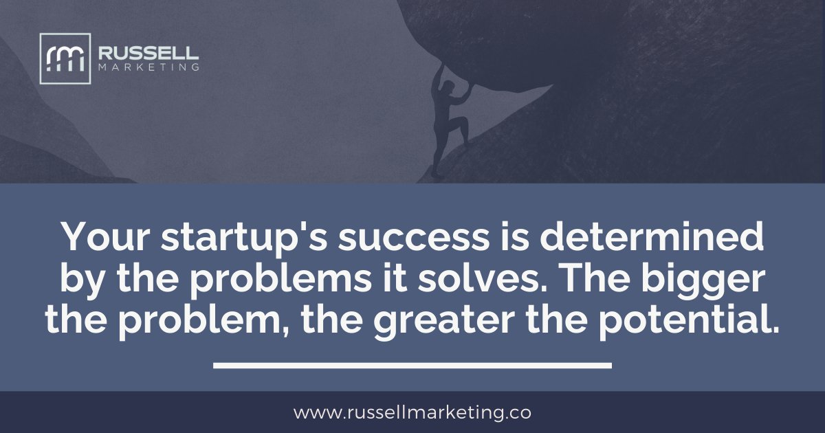 If you effectively solve significant problems you will attract more attention, resources, and customers.

Planning to launch soon?
We're here to help. Reach out now! russellmarketing.co/#contact

#RussellMarketing #StartupSuccess #ProblemSolving #Innovation  #BusinessGrowth