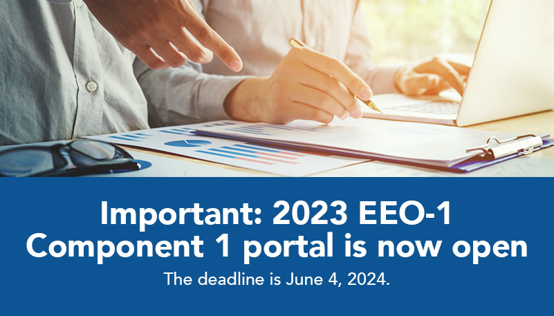 The portal to file for the 2023 EEO-1 Component 1 is now open. The EEO-1 Component 1 report is a mandatory annual data collection for all #federalcontractors. 

#ofccp #aap #eeo #eeoc #affirmativeaction #diversity #inclusion #hr #genderparity #compensation #hrcompliance #hrlaw