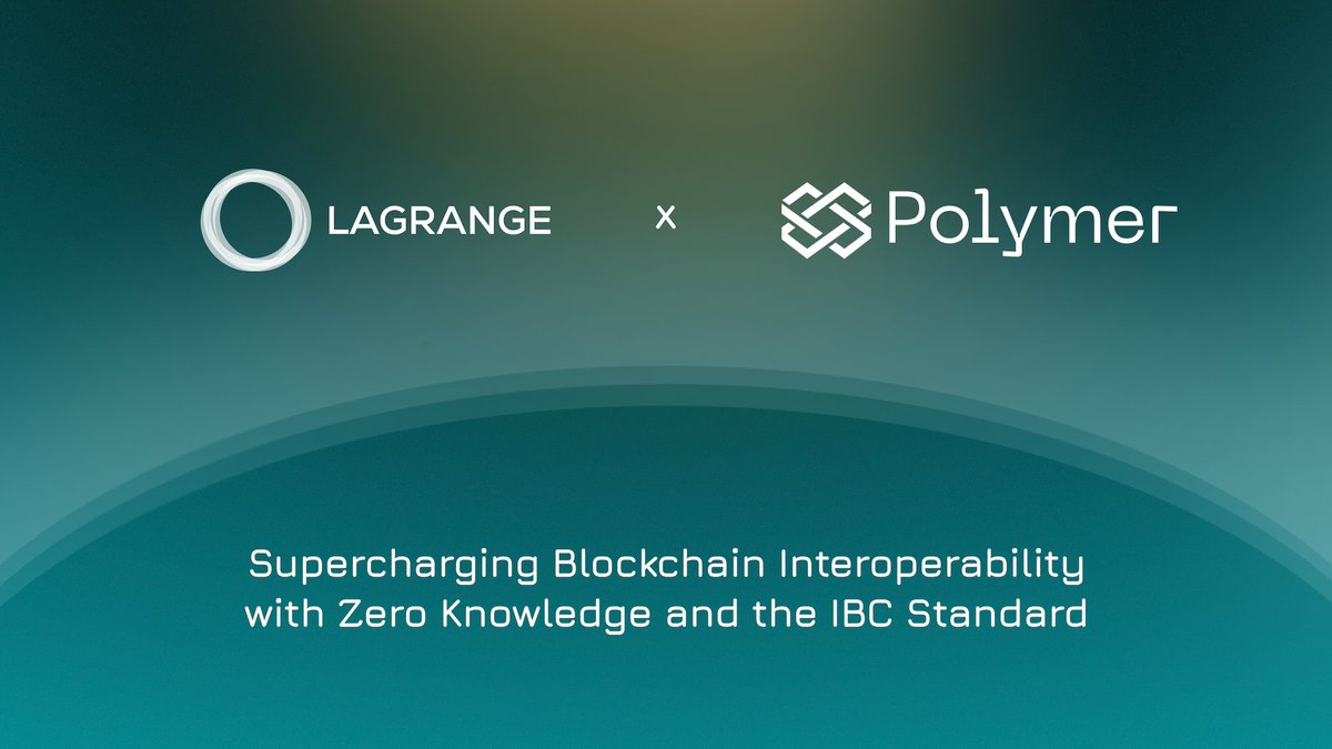 1/5 We’re excited to share that Lagrange is integrating with @polymer_labs to supercharge blockchain interoperability! Our ZK primitives + Polymer’s IBC-driven interoperability = ⬆️ efficiency, reliability and scalability for Ethereum rollups. Read more: bit.ly/3wgdrVF