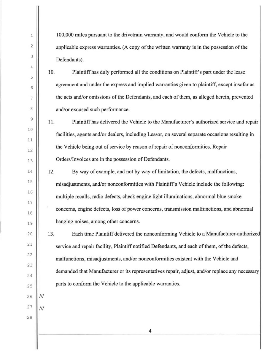 Filed yesterday: VELAZQUEZ FLORES vs FCA US LLC, A DELAWARE LIMITED LIABILITY COMPANY, et al. (24CV073633)
Category: Other Breach of Contract/Warranty (not fraud or negligence)     
Type: Civil Unlimited
#SanLeandro