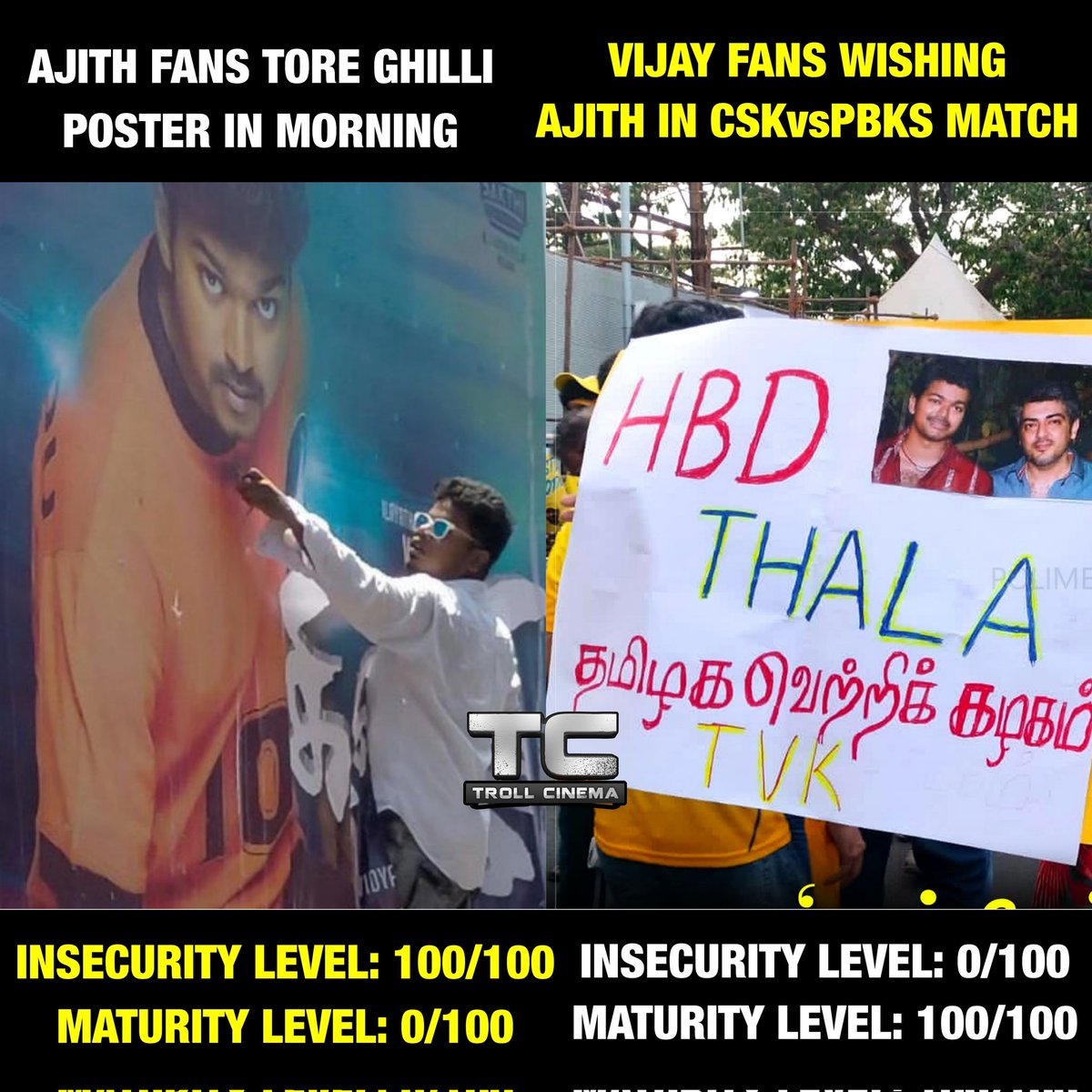 #Thalapathy once said “Ignore Negativity” and the fans are following that. #Ghilli #Ajith