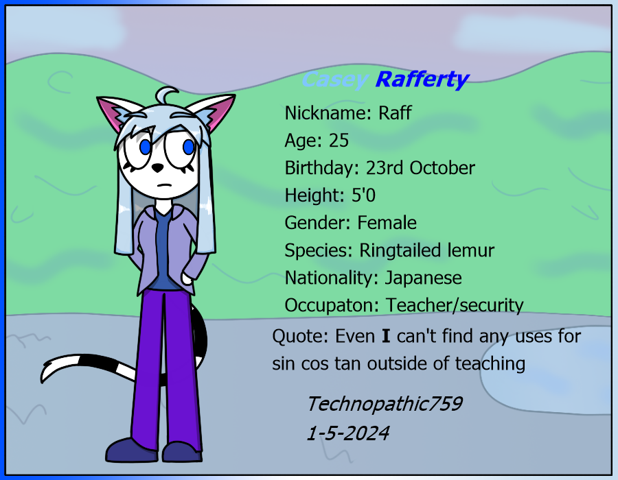 Technopathic759's tweet photo. (2/3)
#anthro #oc #ocart #fursona #charactercard #designrevamp https://t.co/nyMuqWBTj6