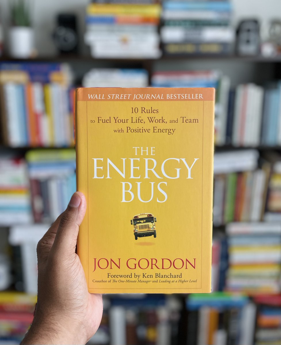 “The Energy Bus by Jon Gordon” The world would be a better place if we fuel our life with positive energy and positive attitude towards others and ourselves. A great book about the power of positivity and how it can change your life for the better. 9 lessons from the book 🧵