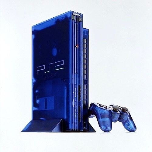 PopCulture2000s's tweet photo. PlayStation 2 Ocean Blue (2002) https://t.co/DvuyXVIvlx