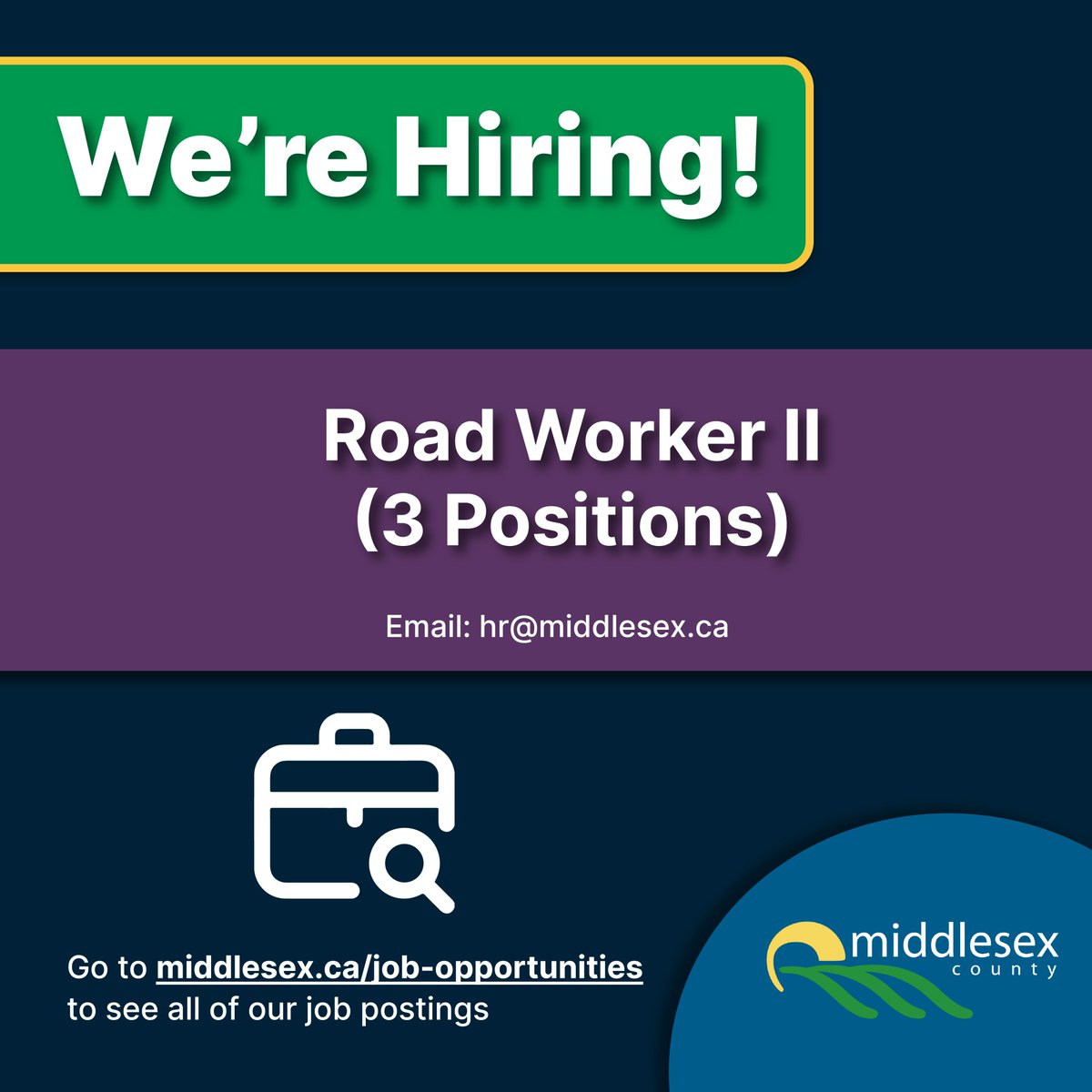 📍 Job Opportunity 📍 Middlesex County is hiring for Road Worker II positions! If you're skilled in road maintenance, repair, and construction, this could be your chance to make a meaningful impact in our community. Apply today ➡ middlesex.ca/careers/road-w…