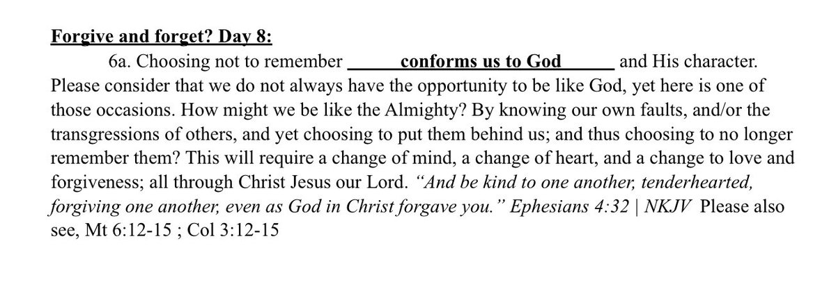 Forgiveness with forgetfulness? #BibleStudy