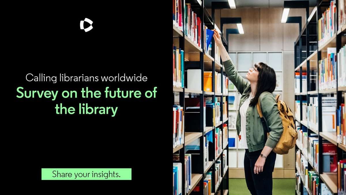 Clarivate is reaching out to engaged librarians worldwide! Share your insights on the current and future state of the library for our upcoming report by filling out the survey.  ow.ly/1GSG50RtwAA