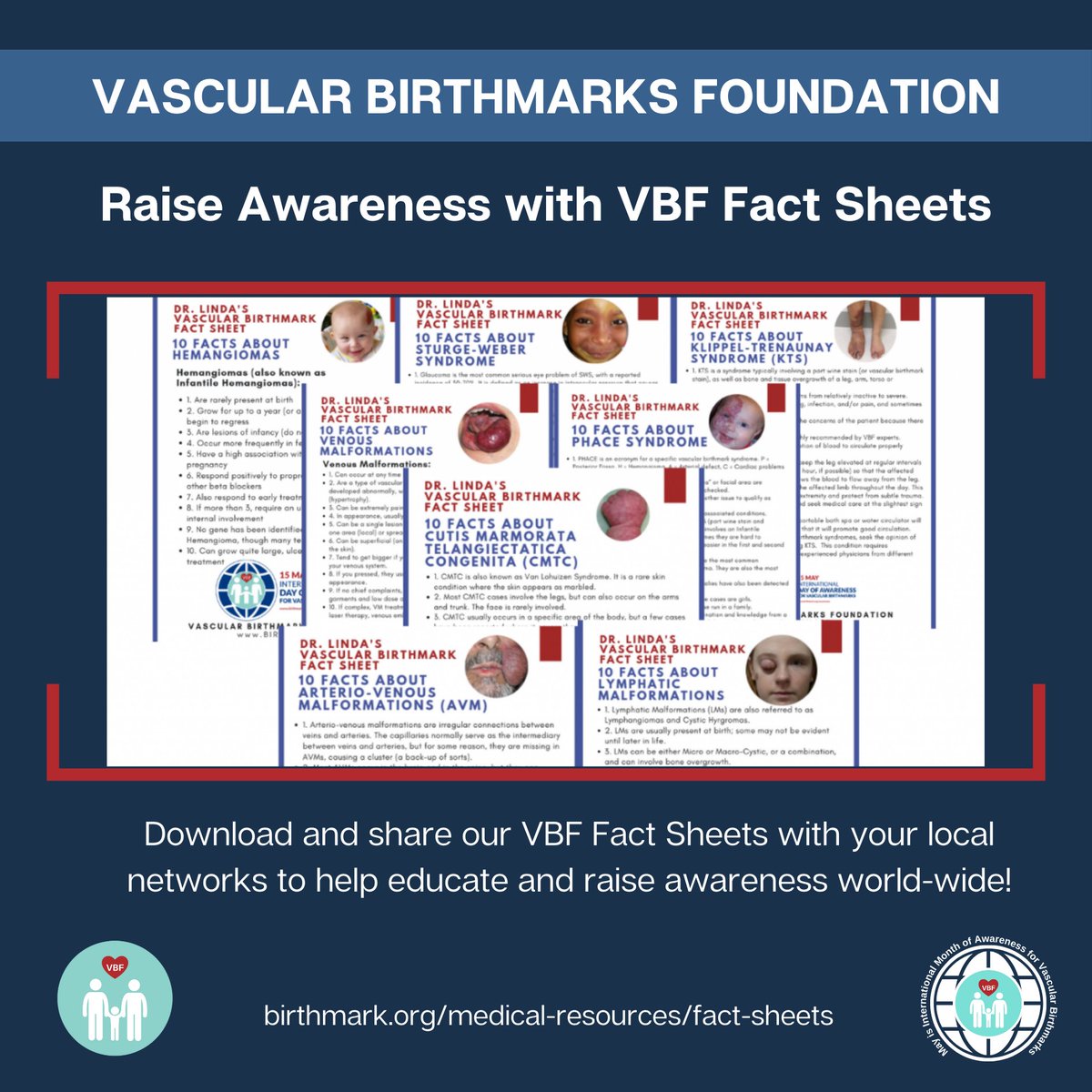 Learn more about #vascularbirthmarks and help the Vascular Birthmarks Foundation (VBF) spread awareness during the VBF International Month of Awareness for all Vascular Birthmarks, Anomalies, and/or Related Syndromes (VBARS)! birthmark.org/medical-resour…