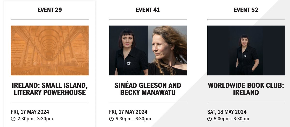 Last stop, four events at @AklWritersFest: 1) Irish writing with @noellevivien & @SteelyDass 2) landscape in fiction with Becky Manawatu (Ngāi Tahu) 3) Irish Bookclub 4) essay workshop (sold out). @HarperNZ writersfestival.co.nz/programmes/eve… writersfestival.co.nz/programmes/eve… writersfestival.co.nz/programmes/eve…