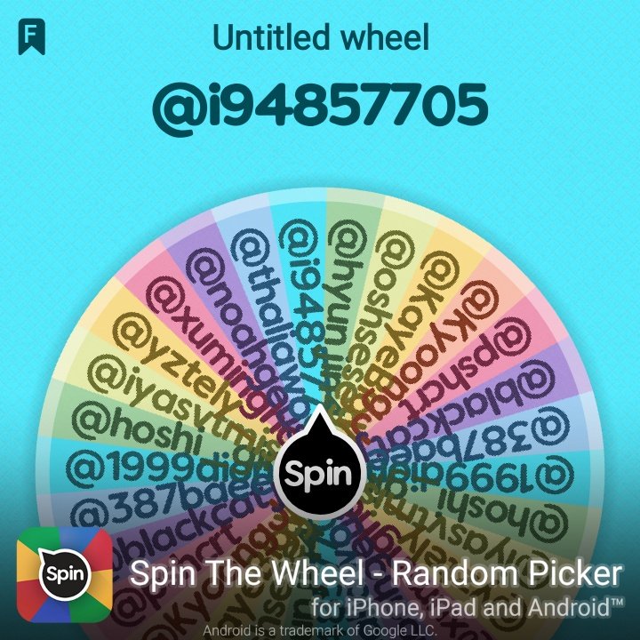 Winner sa comment task

I rolled @i94857705 in this fortune wheel! #SpinTheWheelApp #spinthewheel 👉 spinthewheel.app/download