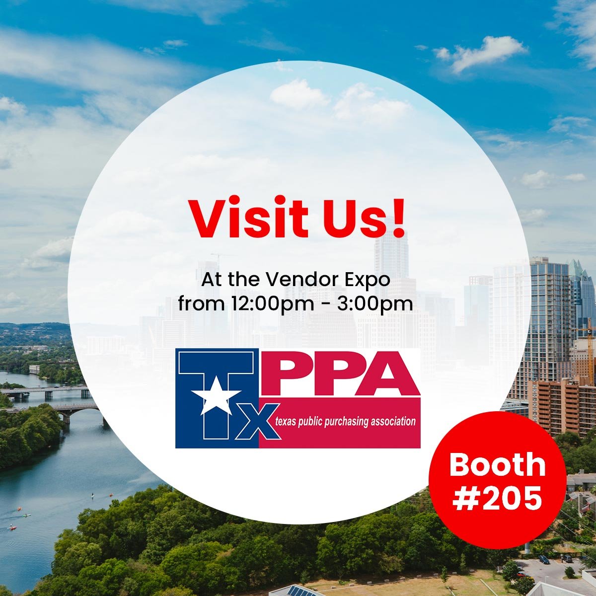 Join us today at booth #205 during the Vendor Expo at the TXPPA Spring Conference from 12:00pm to 3:00pm! Meet with our team and discover how you can efficiently start modernizing your procurement processes.  

bit.ly/3WrxoDT
#TXPPA #Texas #publicprocurement