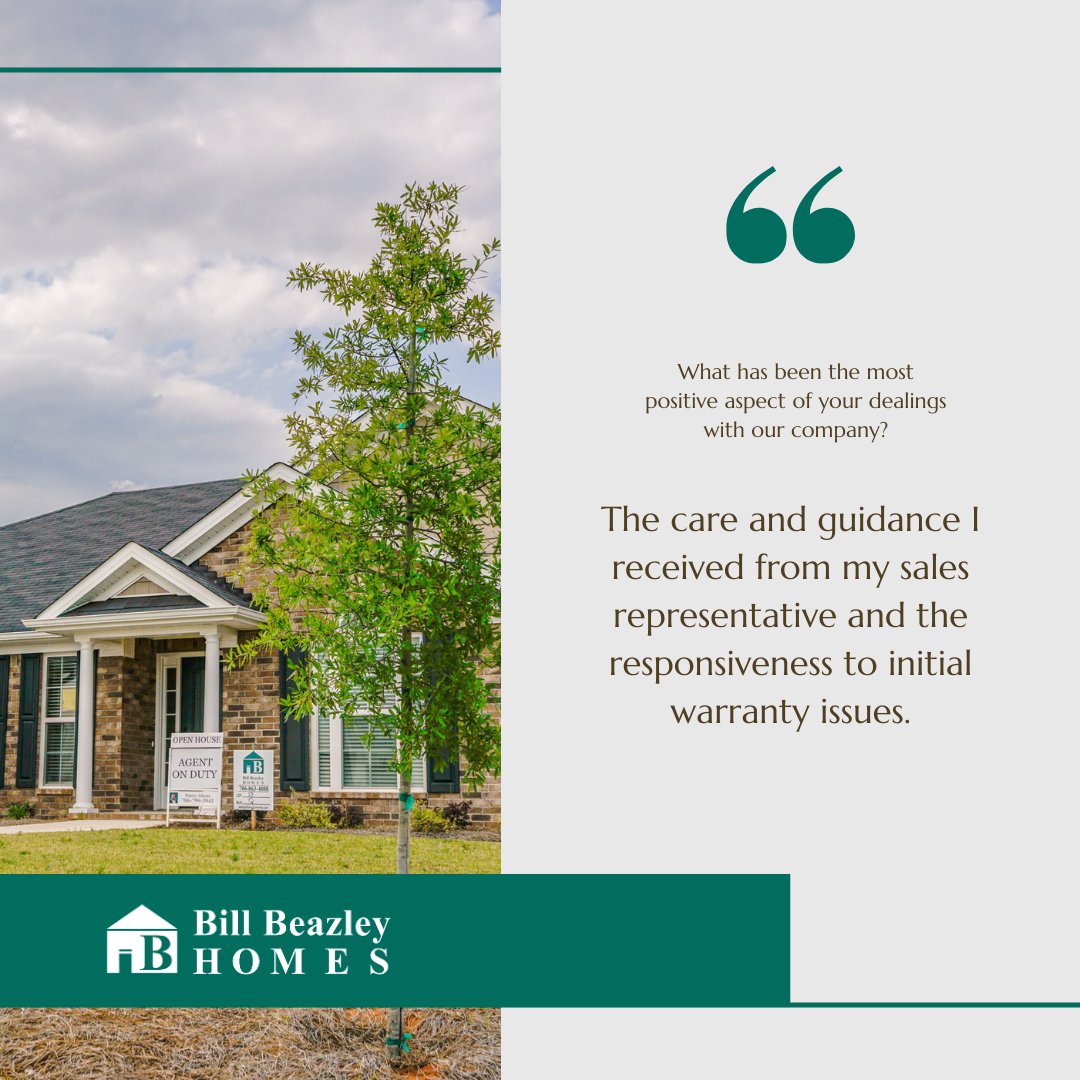 Explore the satisfaction shared by a new member of our homeowner community! 💫🏡
#BillBeazleyHomes #happycustomer #newhomeexcitement
#dreamhome #homebuilder