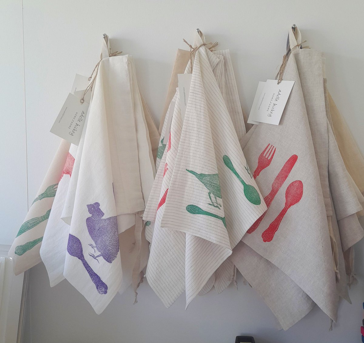 Home from Home Hand printed 100% Irish linen bread bags. Delighted to have a stand in the @DCCIreland #craftvillage @BordBiaBloom. #handprinted #handmade #madeinireland