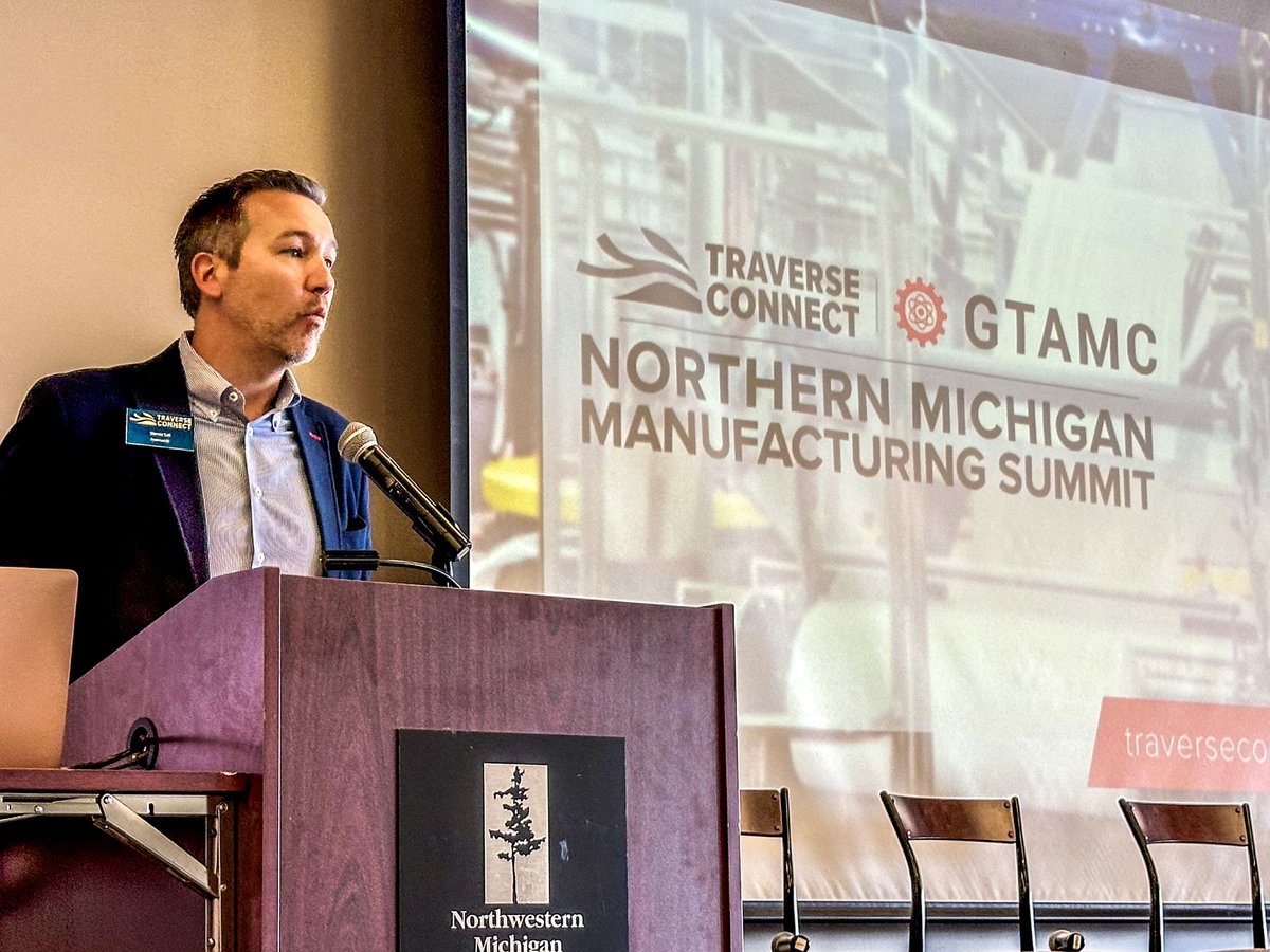 Here in @TraverseCity for the Northern Michigan Manufacturing Summit. Thank you Warren & @TraverseConnect & GTAMC teams. Appreciate the invite for @MICHauto to join you today. #Michfan #Manufacturing