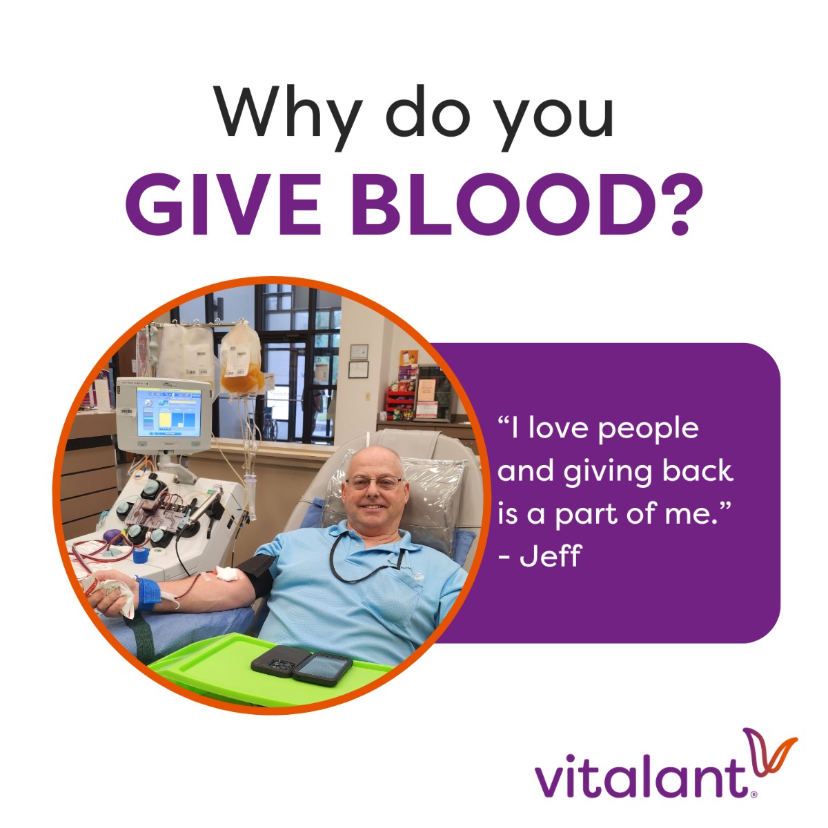 Why do you give blood?
For nearly 28 years, Jeff has been a dedicated blood donor, driven by a desire to serve others. Join donors like Jeff and make a commitment to become a dedicated blood donor and make a vital impact for patients in need. #GiveBlood: brnw.ch/21wJlRx