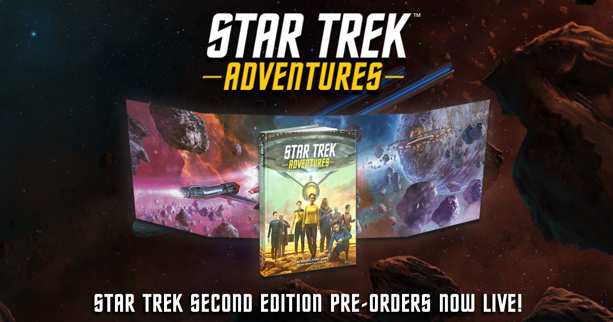 🖖 Explore strange new worlds, encounter fantastical alien life-forms, and engage in dramatic adventures in a detailed and immersive Galaxy with Star Trek Adventures Second Edition! 🖖 Preorder NOW buff.ly/4bAMPOr #StarTrek #StarTrekAdventures #LLAP