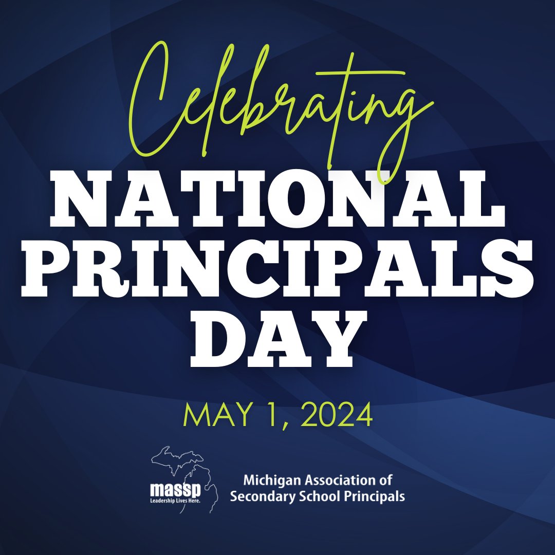 Happy #NationalPrincipalsDay! Thank you to every MI principal for your exceptional leadership, tireless dedication and unwavering support for students & staff. Your guidance shapes the future & inspires greatness. Honor a principal today with our template: ow.ly/1ifa50RsKke