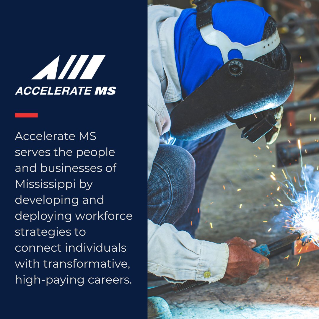 🤝Through MDA's partners at Accelerate MS, employers in #MightyMS can connect with key providers in government, education and private sectors to develop a first-class workforce ready to take on the in-demand jobs of today - and tomorrow.🙌 Learn more at AccelerateMS.org.