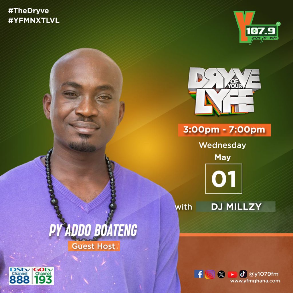 It’s gonna be a “Topsy Turvy” afternoon on #TheDrYve. 

We’ll have @pyaddoboateng hosting the show today!
And we’re outside, gracing the Accra International Conference Center during the final day of #FeastGhana