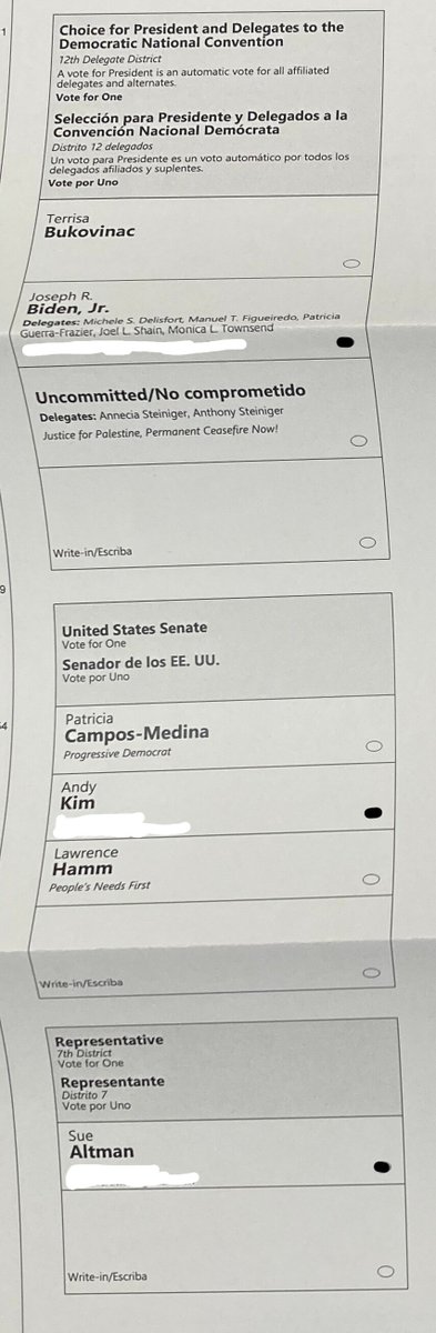 Hi everyone, this is my mail ballot for New Jersey! Even though every candidate I am voting for is guaranteed to win in June, we need to run up the score when we can and not just against Project 2025 (Project 2029, 2023, ...). #VoteBlue2024ProtectDemocracy
