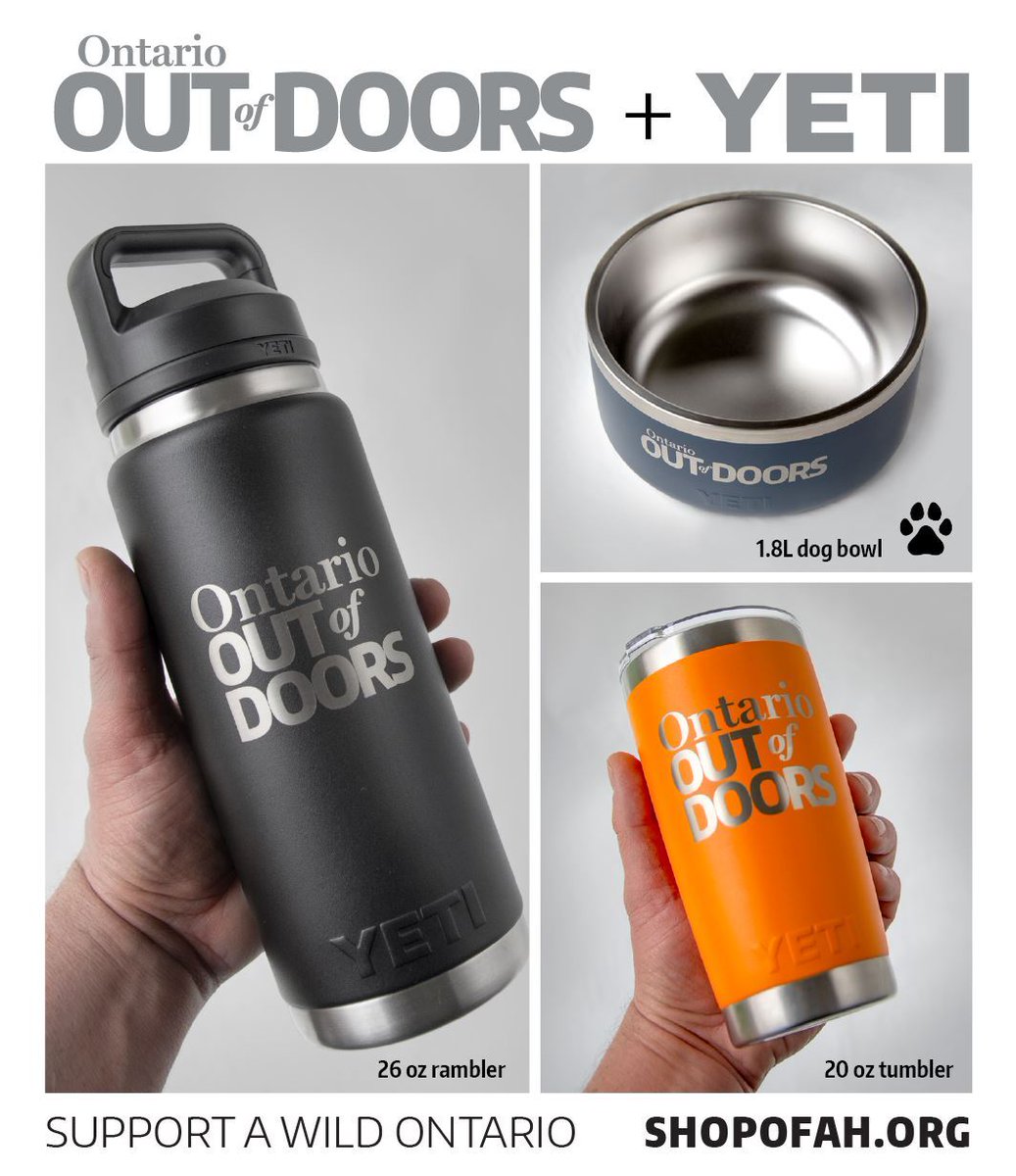 Support a wild Ontario and shop the OOD + YETI collection. 🌲🦌🐟
ofah-proshop.myshopify.com/collections/oo…
@YETICoolers #Hunting #Fishing #Outdoors #BuiltForTheWild #StayOutLonger #TravelFarther #LiveHarder #JustDropped #Ramblers #Tumblers #DogBowls #WildOntario #GetOutdoors #Merch