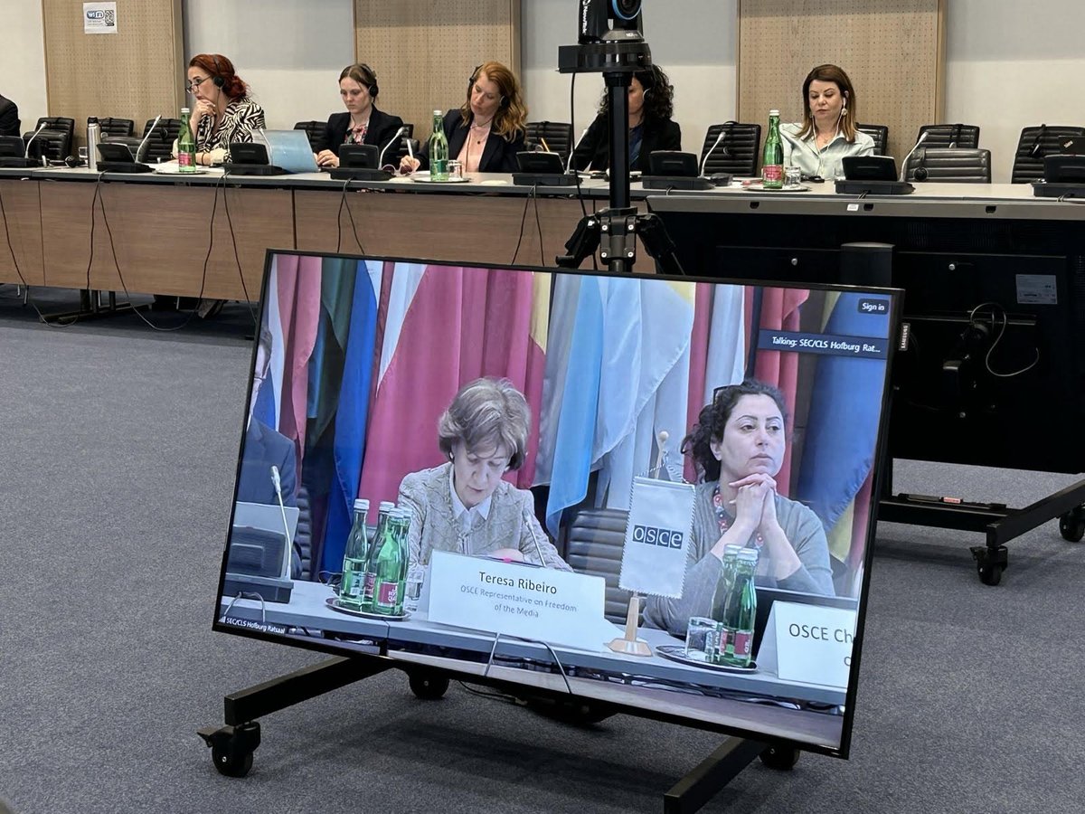 🙏@IrelandOSCE @OSCE_RFoM for focused discussion at #HDC on media freedom & safety of journalists amidst #russia war against Ukraine. Greatful to @Sanatja for briefing about 🇷🇺 crimes against 🇺🇦media & journalists,& the need to address kremlin-sponsored propaganda & desinfo