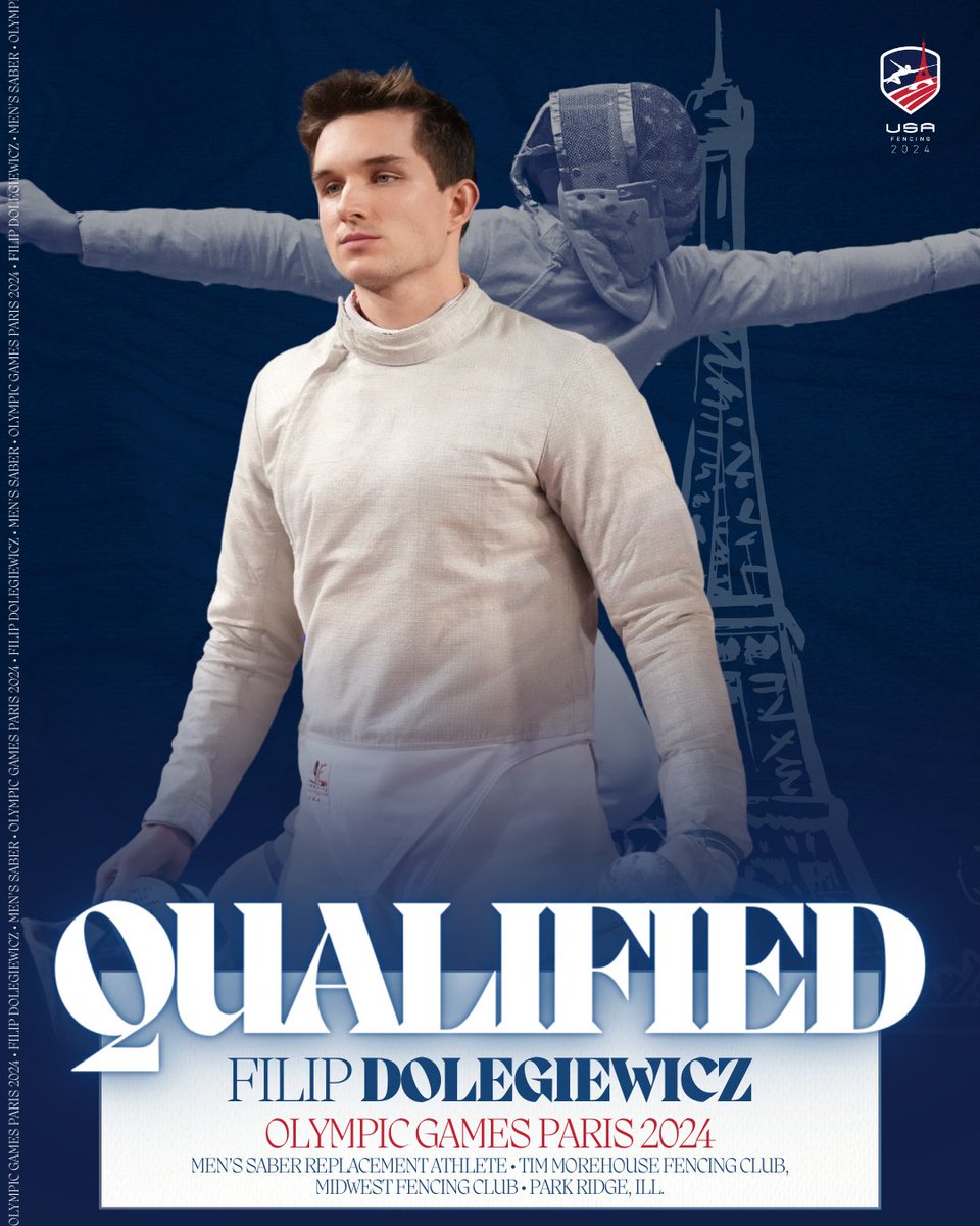 Filip Dolegiewicz is headed to the Olympics! As the Men’s Saber replacement athlete, he’ll be part of the roster for the team event at the Olympic Games Paris 2024!