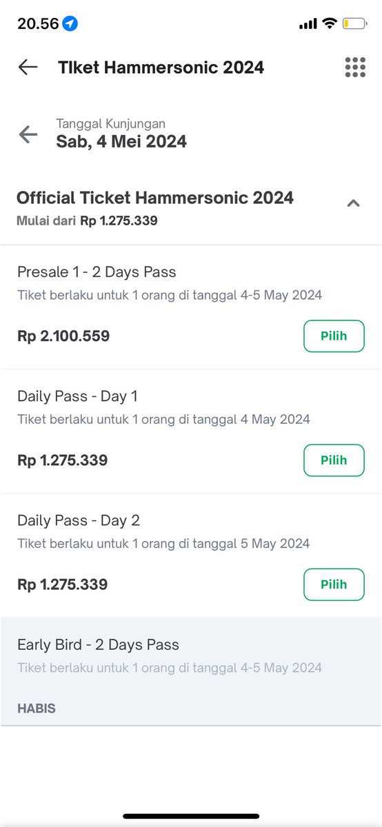 Wts Tiket hammersonic 2024
Harga 1,8jt/ 2 days
Belum ada info untuk tiket perhari
#hammersonic2024