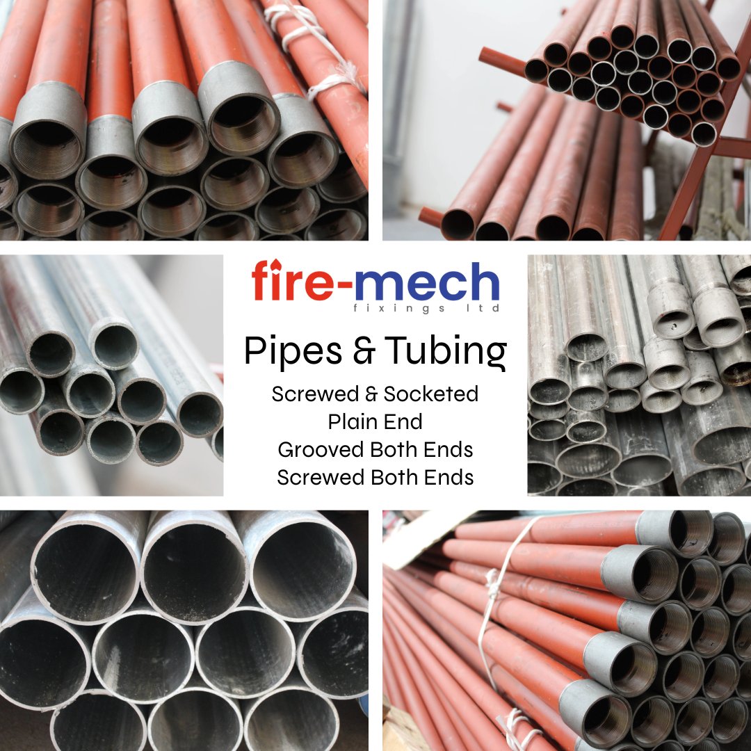 🟥🟦 At Fire-Mech Fixings we have all your #Pipe & #Tubing needs covered.

#FireMech - your #PipeSupport and #Bracket experts for #FireSprinkler & #Mechanical Industries

We also specialise in #MalleableIronFittings #CPVCFittings #CPVCPipes #Gr8LOK by #GruvLOK