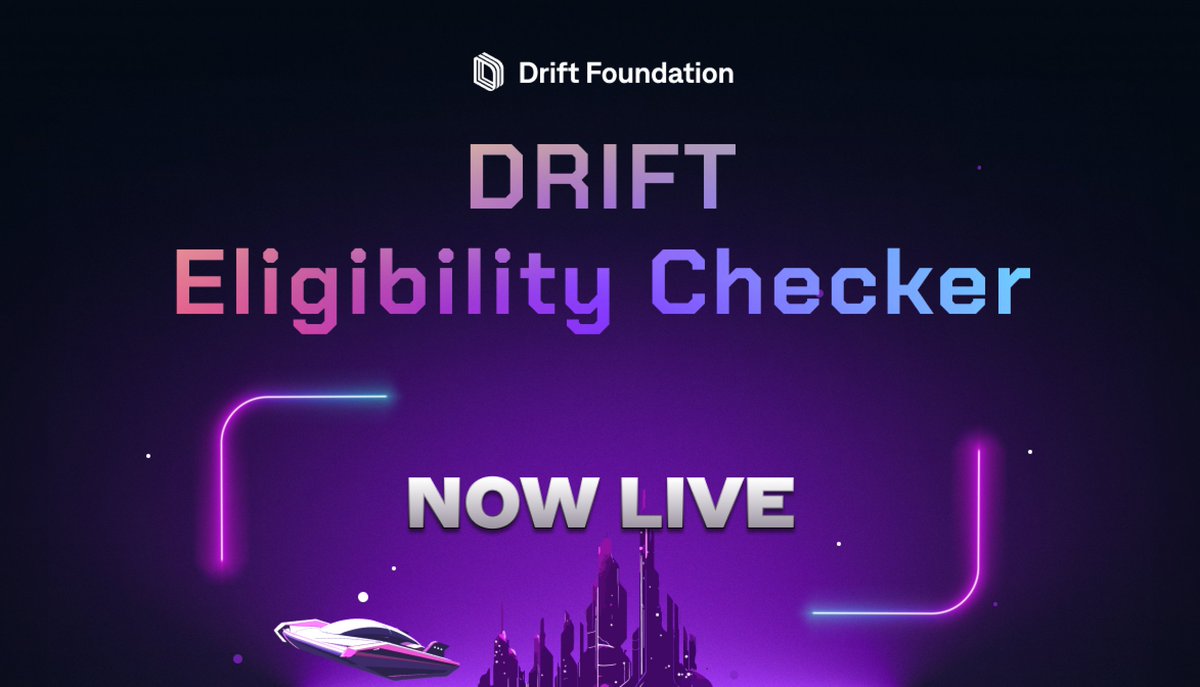 The $DRIFT Eligibility Checker is now live!

Here’s what you need to know. (🧵)