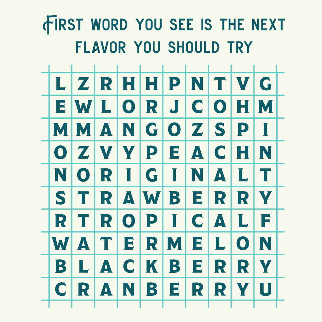 Which flavors are you trying next? Tell us which flavor you found first in the comments! 👇 

#sweettea #wordsearch #wordgame #flavor #tryit #flavor #icedtea #southernbreeze