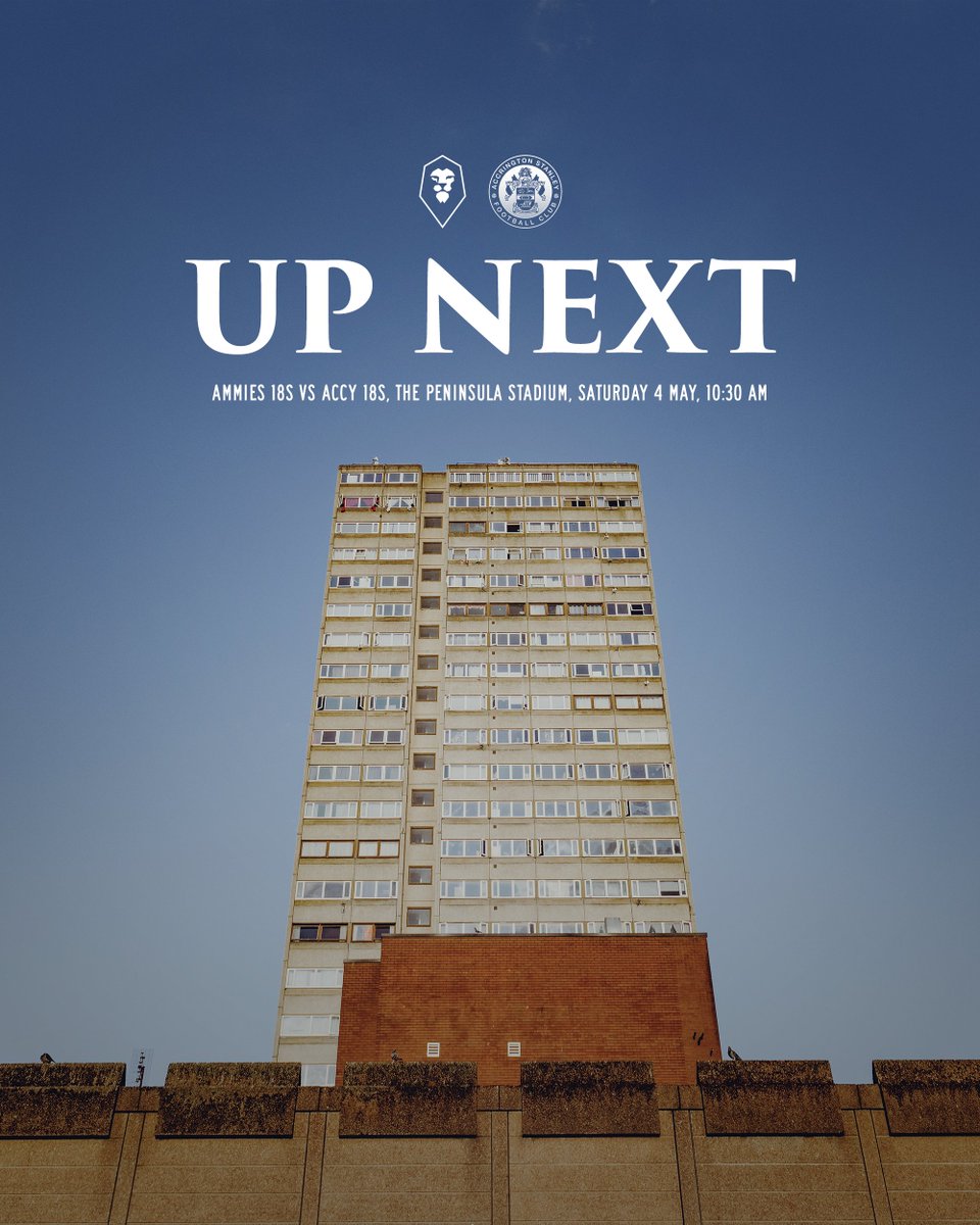 Counting down to the decider against Accrington Under-18s on Saturday 👊 The young Ammies can guarantee an eighth place finish in the EFL Youth Alliance NW with 3⃣ points...