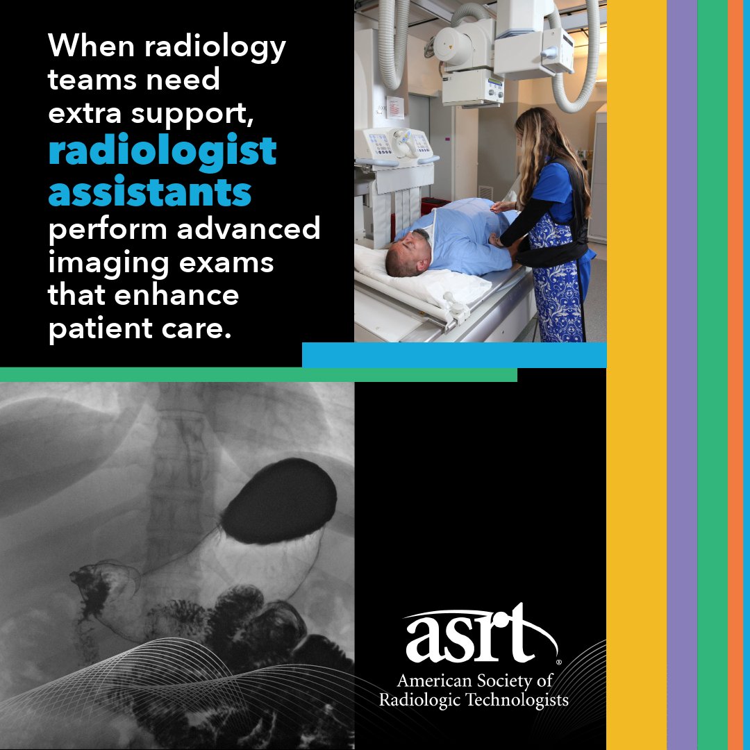 Radiologist assistants are experienced, registered technologists who have obtained additional education and certification that qualifies them to serve as radiologist extenders. Spread the word and share this post! #BeSeenASRT asrt.org/BeSeen