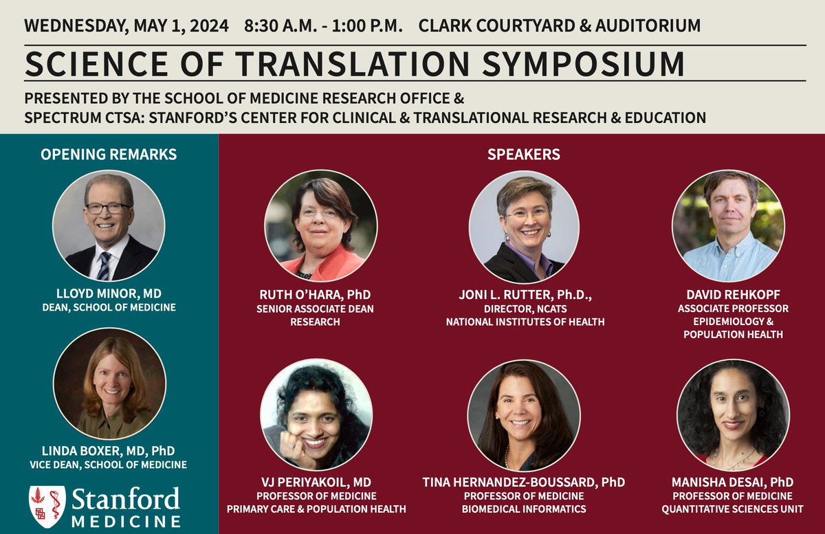 If you're attending today's Science of Translation Symposium in the Clark Courtyard & Auditorium, be sure to stop by our table to learn more about our #ClinicalResearch capabilities! Zoom attendance is also available: bit.ly/49ZvUUb