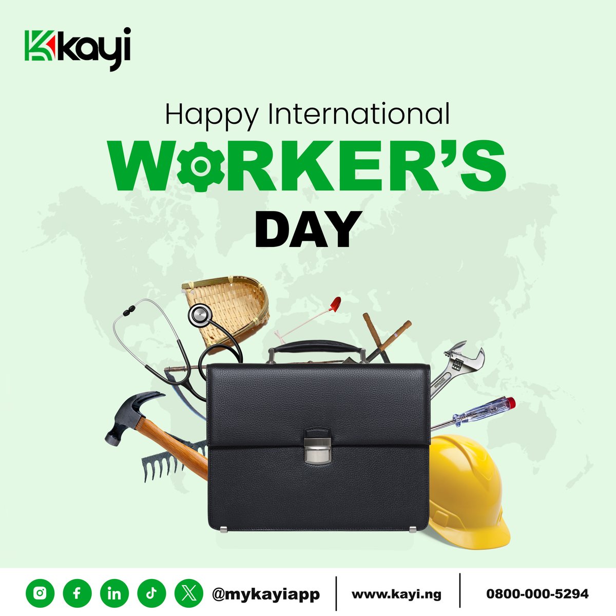 Happy International Worker's Day! Here's to celebrating the dedication and resilience of the workforce, the heartbeat of progress!

#WorkersDay #LaborDay #CheersToWorkers
#MyKayiapp
#Kayiway
#DigitalBanking