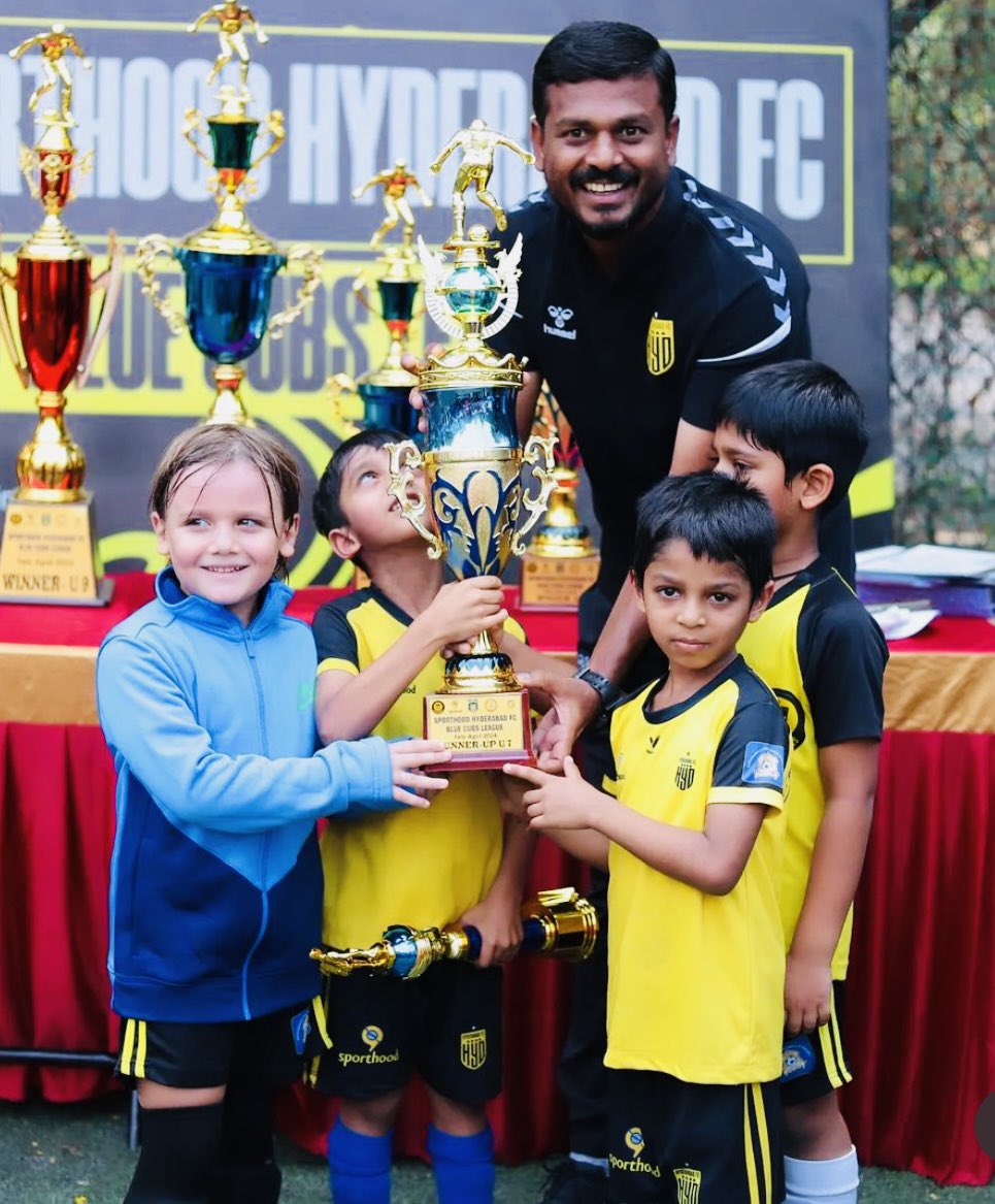 Fostering victory!! Honouring our budding players’ dedication and teamwork..🏆 #grassrootsfootball #hyderabadfc