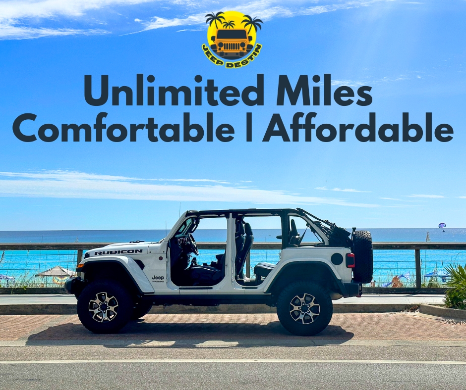 Hello, summer! ☀️ Ready to hit the road? With our Jeep rentals, enjoy unlimited miles, unmatched comfort, and affordability. Your perfect summer adventure awaits! 🚗💨

#jeepdestin #jeeprentals #carrentals #jeeplife #destin #crabisland #jeeprentalsindestin #springbreak