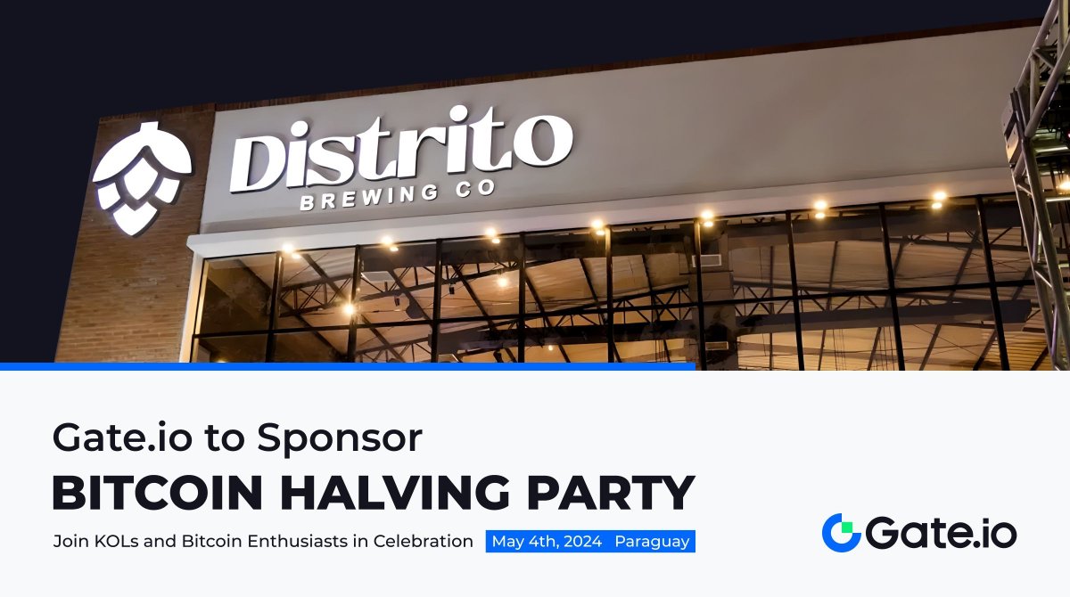 Join Gate.io's Bitcoin Halving Party on May 4th! 🤝Meet top crypto KOLs and experts! 🌟 Don't miss out on talks, networking, and meeting Diego Kolling from Lightning Network! #Gateio