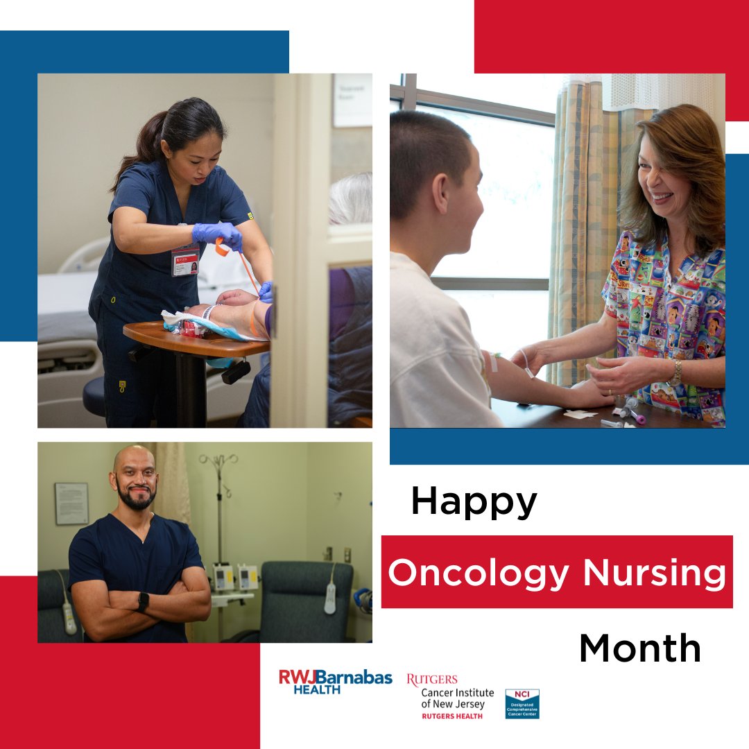.@RutgersCancer is celebrating #OncologyNursingMonth! These individuals go above and beyond every day to provide exceptional care & we are so grateful for their hard work, compassion, and commitment. Thank you, oncology #nurses! ❤️ @RWJBarnabas @RWJUH #HealthcareHeroes