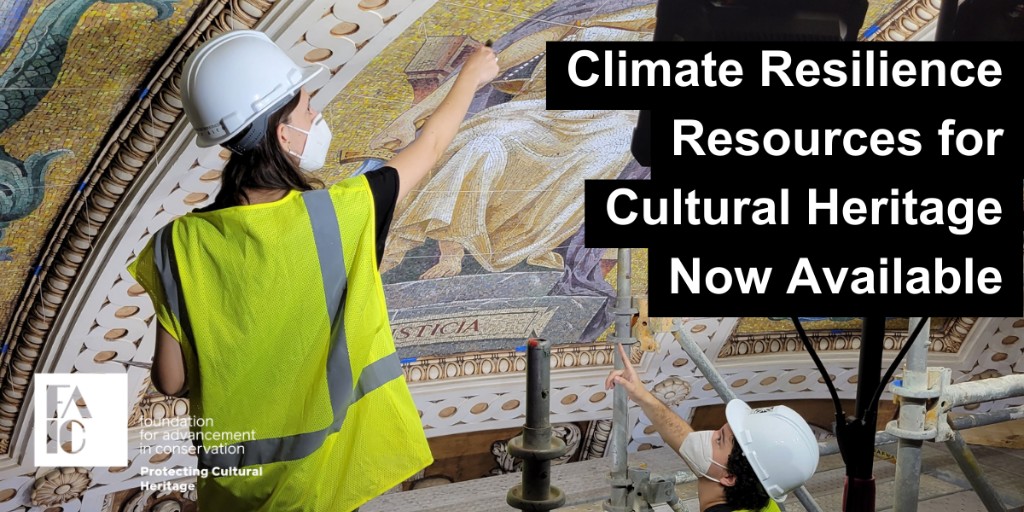 Learn about the new free tool that's helping professionals and organizations build climate resilience strategies to protect cultural heritage. Watch the two-part series all about the Climate Resilience Resources for Cultural Heritage (CRR): learning.culturalheritage.org/products/build…

 @conservators