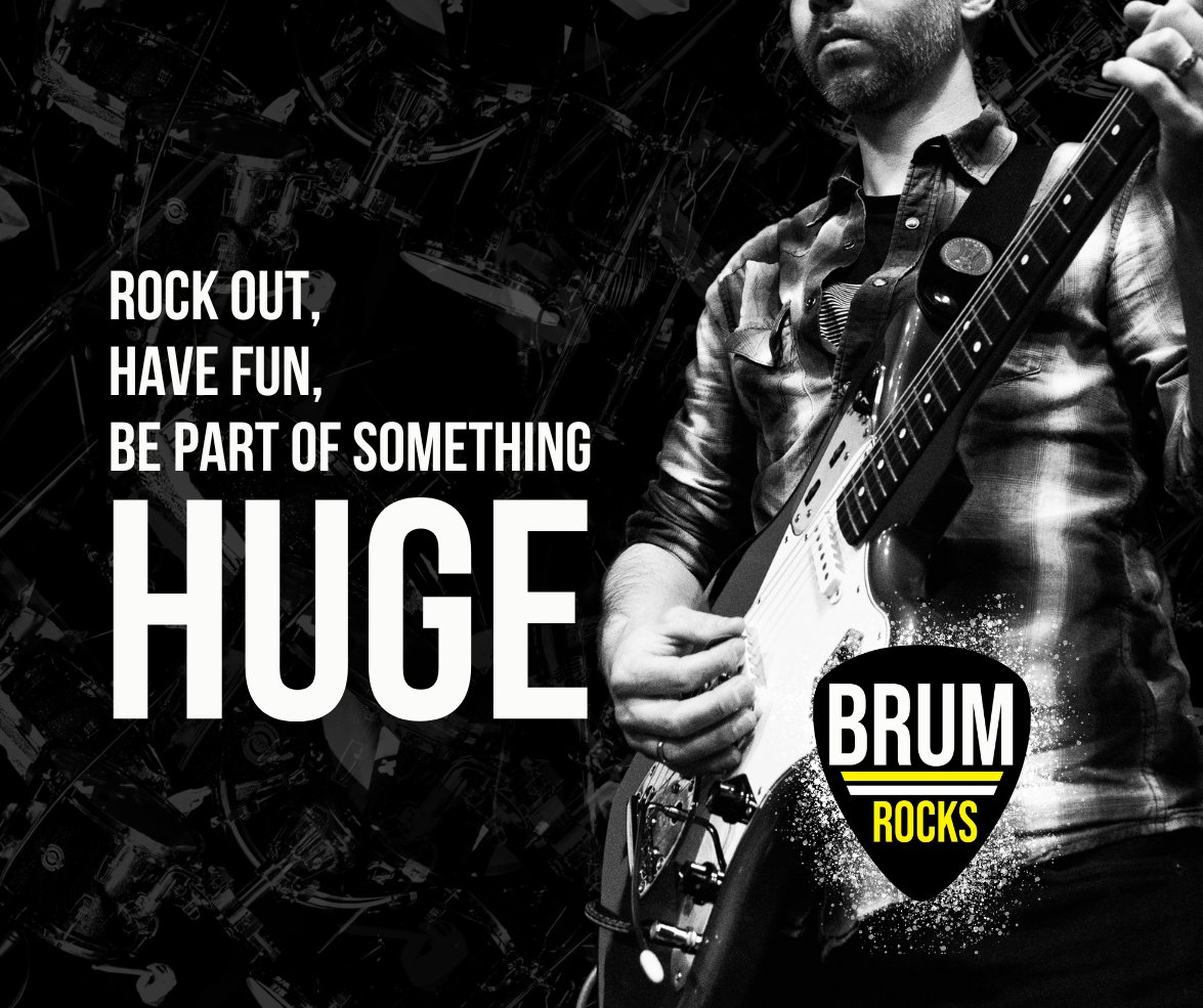 Be part of #Birmingham's biggest band! Bring your voice or instrument and join hundreds of others in playing some amazing #rock #music as a huge led group. Find our #free #workshops during the run-up or join us for #brumrockslive our final event! misfitsmusic.org.uk/brumrocks