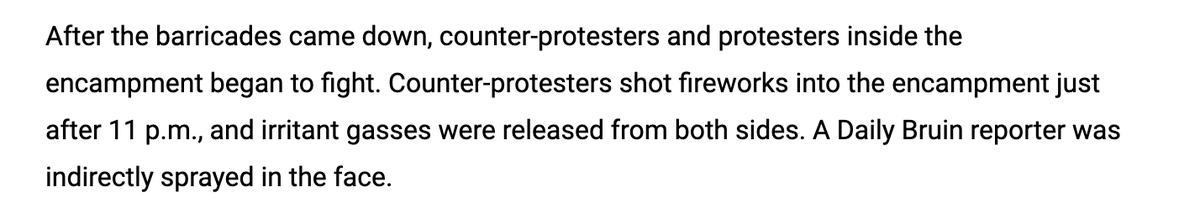 'A Daily Bruin reporter was indirectly sprayed in the face.' dailybruin.com/2024/05/01/pro…