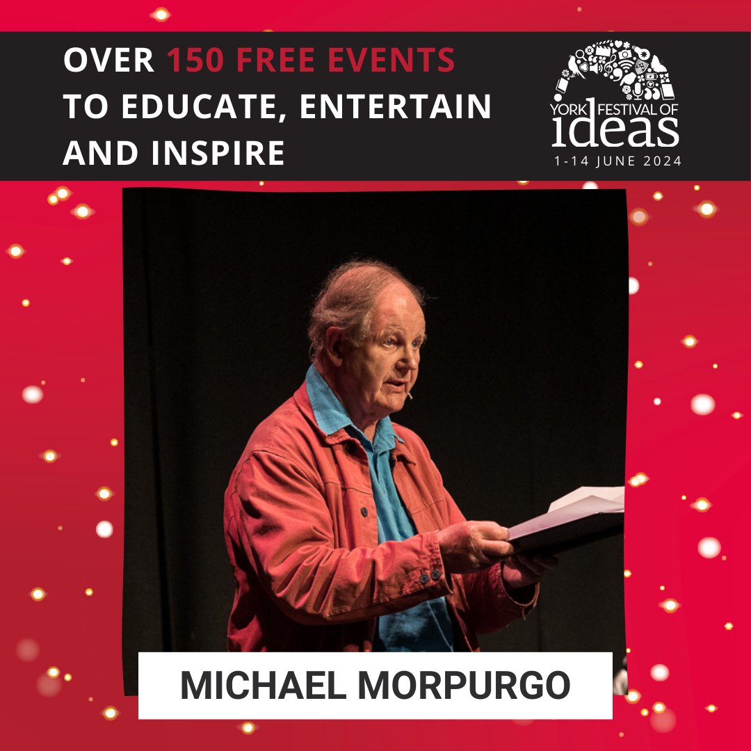 💡👀 He’s back by popular demand! If you missed Michael Morpurgo’s incredible performance of ‘War Horse: The concert’ last year, this is your chance to put that right. Don’t forget, tickets for this and all our other events go live on 3 May. #YorkIdeas