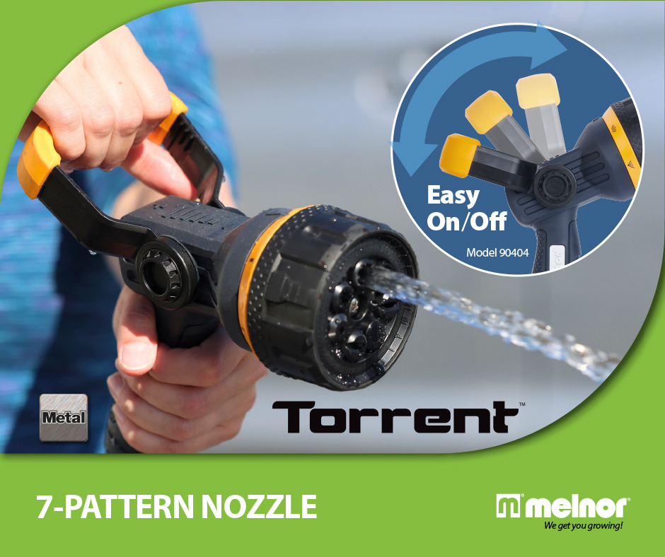 Feel the power! The Melnor Torrent 7-Pattern Nozzle has a maximum water flow of over 9.5 gallons per minute for a full water spray you need for tough jobs

ow.ly/7zUR50Ro18w

#melnor #hosenozzle #torrent #watering #lawns #gardens #diytips