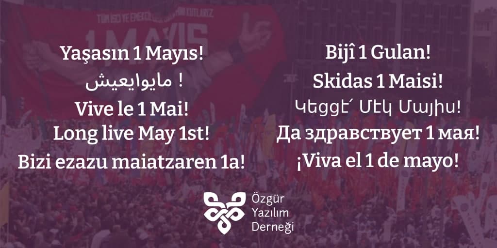 Başta emek mücadelesinde yok sayılanlar olmak üzere, işçinin, emekçinin mücadele günü 1 Mayıs kutlu olsun! #Yaşasın1Mayıs #BijiYekGulan